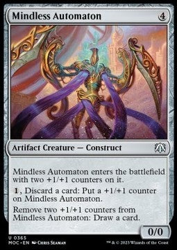 Mindless Automaton⁣ - Commander: March of the Machine⁣ (Uncommon)⁣ [365]