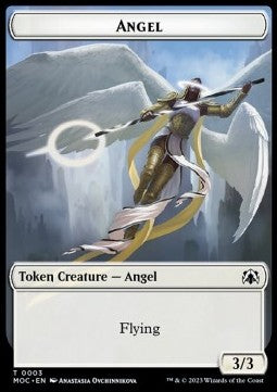Angel Token (W 3/3) // Demon Token (B 6/6)⁣ - Commander: March of the Machine: Extras⁣ (Token)⁣ [T 3/18]