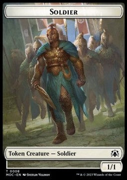 Soldier Token (W 1/1) // Vampire Knight Token (B 1/1)⁣ - Commander: March of the Machine: Extras⁣ (Token)⁣ [T 8/20]