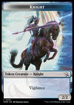 Knight Token (WU 2/2) // Assassin Token (B 1/1 Deathtouch, haste)⁣ - Commander: March of the Machine: Extras⁣ (Token)⁣ [T 10/17]