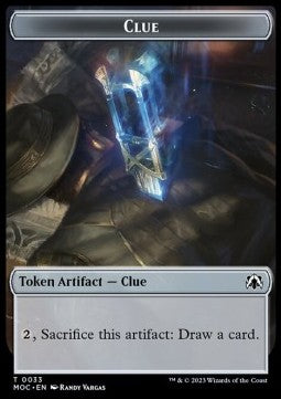 Clue Token // Golem Token (A 3/3)⁣ - Commander: March of the Machine: Extras⁣ (Token)⁣ [T 33/37]