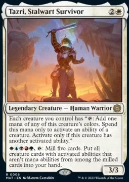 Tazri, Stalwart Survivor⁣ - March of the Machine: The Aftermath⁣ (Rare)⁣ [6]