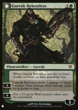 Garruk Relentless / Garruk, the Veil-Cursed - Secret Lair Commander Deck: From Cute to Brute (Mythic) [SLCFCB-181]