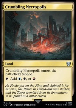 Crumbling Necropolis⁣ - Commander: The Lord of the Rings: Tales of Middle-earth⁣ (Uncommon)⁣ [302]
