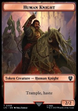 Human Knight Token (R 2/2) // Human Token (W 1/1)⁣ - Commander: The Lord of the Rings: Tales of Middle-earth: Extras⁣ (Token)⁣ [T 9/4]
