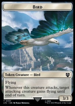 Bird Token (W 3/3 Attacks) // Food Token⁣ - Commander: The Lord of the Rings: Tales of Middle-earth: Extras⁣ (Token)⁣ [T 1/10]