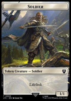 Soldier Token (W 1/1 Lifelink) // Food Token⁣ - Commander: The Lord of the Rings: Tales of Middle-earth: Extras⁣ (Token)⁣ [T 5/10]