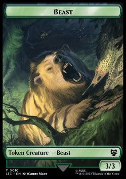 Beast Token (G 3/3) // Treefolk Token (G */*)⁣ - Commander: The Lord of the Rings: Tales of Middle-earth: Extras⁣ (Token)⁣ [T 10/13]