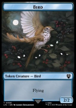 Bird Token (U 2/2) // Elf Warrior Token (G 1/1)⁣ - Commander: The Lord of the Rings: Tales of Middle-earth: Extras⁣ (Token)⁣ [T 6/13]