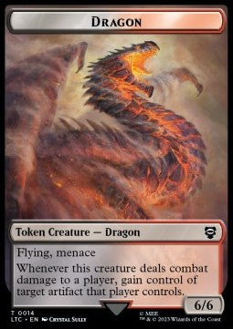 Dragon Token (BR 6/6) // Wraith Token (B 3/3)⁣ - Commander: The Lord of the Rings: Tales of Middle-earth: Extras⁣ (Token)⁣ [T 14/7]