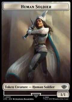 Human Soldier Token (W 1/1) // Food Token (V.2)⁣ - The Lord of the Rings: Tales of Middle-earth: Extras⁣ (Token)⁣ [T 1/10]