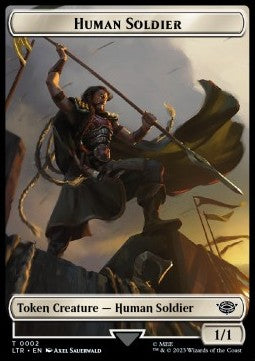 Human Soldier Token (W 1/1) // Food Token (V.4)⁣ - The Lord of the Rings: Tales of Middle-earth: Extras⁣ (Token)⁣ [T 2/9]