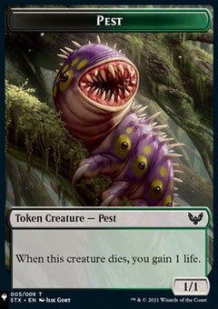 Pest Token (BG 1/1) // Jace, Telepath Unbound Emblem⁣ - Secret Lair Commander Deck: From Cute to Brute⁣ (Token)⁣ [T 5/12]
