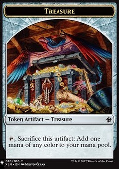 Treasure Token // Golem Token (A 3/3 Flying)⁣ - Secret Lair Commander Deck: From Cute to Brute⁣ (Token)⁣ [T 10/25]