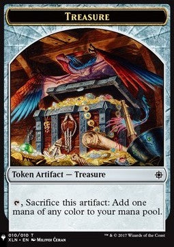 Treasure Token // Golem Token (A 3/3 Flying)⁣ - Secret Lair Commander Deck: From Cute to Brute⁣ (Token)⁣ [T 10/25]