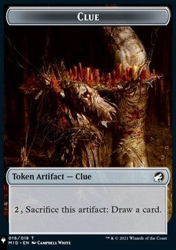 Clue Token // Golem Token (A 3/3 Trample)⁣ - Secret Lair Commander Deck: From Cute to Brute⁣ (Token)⁣ [T 16/26]