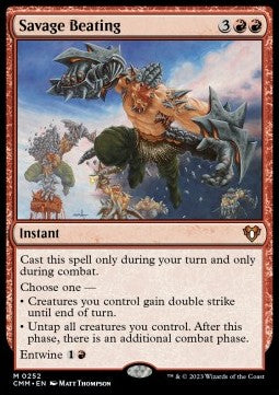 Savage Beating⁣ - Commander Masters⁣ (Mythic)⁣ [252]