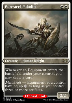 Puresteel Paladin (V.1)⁣ - Commander Masters: Extras⁣ (Rare)⁣ [469]