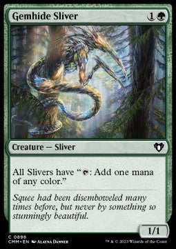 Gemhide Sliver⁣ - Commander Masters: Extras⁣ (Common)⁣ [896]