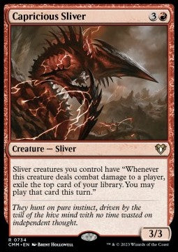 Capricious Sliver⁣ - Commander Masters: Extras⁣ (Rare)⁣ [734]