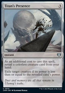 Titan's Presence⁣ - Commander Masters: Extras⁣ (Uncommon)⁣ [810]