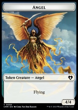 Angel Token (W 4/4) // Copy Token⁣ - Commander Masters: Extras⁣ (Token)⁣ [T 59/54]