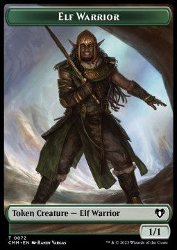 Elf Warrior Token (G 1/1) // Cleric Token (W 2/1)⁣ - Commander Masters: Extras⁣ (Token)⁣ [T 72/62]