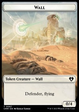 Wall Token (W 0/4) // Kor Ally Token (W 1/1)⁣ - Commander Masters: Extras⁣ (Token)⁣ [T 67/64]