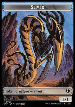 Sliver Token (C 1/1) // Copy Token⁣ - Commander Masters: Extras⁣ (Token)⁣ [T 57/54]