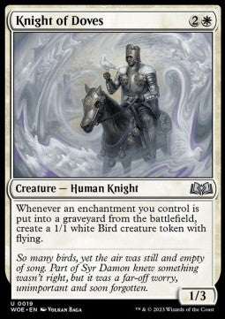 Knight of Doves⁣ - Wilds of Eldraine⁣ (Uncommon)⁣ [19]