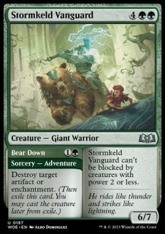 Stormkeld Vanguard // Bear Down⁣ - Wilds of Eldraine⁣ (Uncommon)⁣ [187]