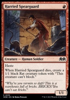 Harried Spearguard⁣ - Wilds of Eldraine⁣ (Common)⁣ [135]