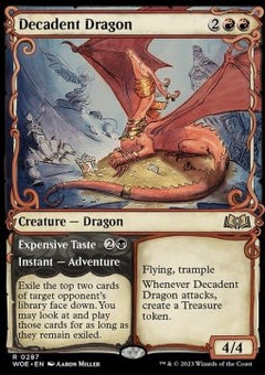 Decadent Dragon // Expensive Taste⁣ - Wilds of Eldraine: Extras⁣ (Rare)⁣ [287]