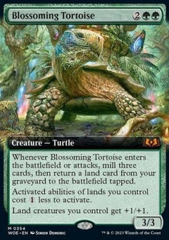 Blossoming Tortoise⁣ - Wilds of Eldraine: Extras⁣ (Mythic)⁣ [354]