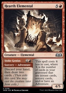 Hearth Elemental // Stoke Genius⁣ - Wilds of Eldraine⁣ (Uncommon)⁣ [136]
