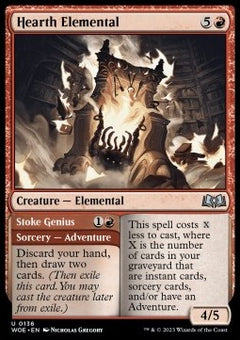 Hearth Elemental // Stoke Genius⁣ - Wilds of Eldraine⁣ (Uncommon)⁣ [136]
