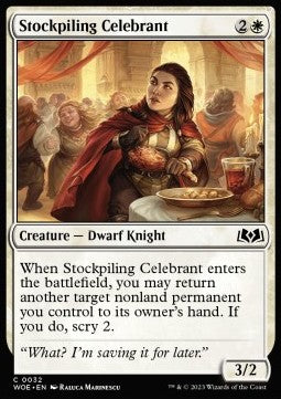 Stockpiling Celebrant⁣ - Wilds of Eldraine⁣ (Common)⁣ [32]