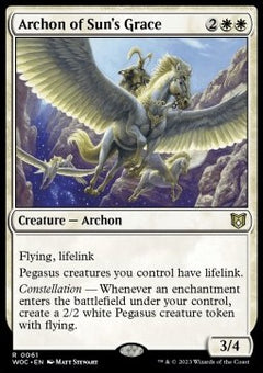 Archon of Sun's Grace - Commander: Wilds of Eldraine (Rare) [WOC-61]