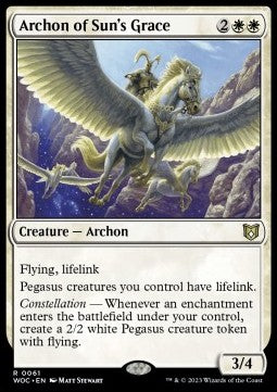 Archon of Sun's Grace - Commander: Wilds of Eldraine (Rare) [WOC-61]