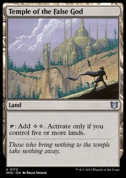 Temple of the False God⁣ - Commander: Wilds of Eldraine⁣ (Uncommon)⁣ [172]