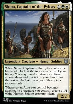 Siona, Captain of the Pyleas⁣ - Commander: Wilds of Eldraine⁣ (Uncommon)⁣ [144]