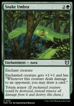 Snake Umbra⁣ - Commander: Wilds of Eldraine⁣ (Uncommon)⁣ [133]