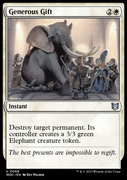 Generous Gift⁣ - Commander: Wilds of Eldraine⁣ (Uncommon)⁣ [68]