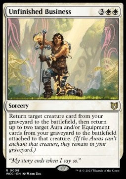 Unfinished Business⁣ - Commander: Wilds of Eldraine⁣ (Rare)⁣ [8]