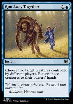 Run Away Together⁣ - Commander: Wilds of Eldraine⁣ (Common)⁣ [108]