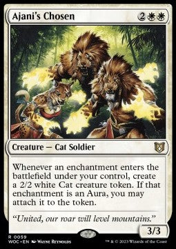 Ajani's Chosen⁣ - Commander: Wilds of Eldraine⁣ (Rare)⁣ [59]