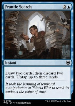 Frantic Search - Commander: Wilds of Eldraine (Common) [WOC-93]