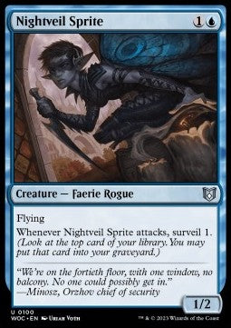 Nightveil Sprite⁣ - Commander: Wilds of Eldraine⁣ (Uncommon)⁣ [100]