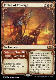 Virtue of Courage // Embereth Blaze⁣ - Wilds of Eldraine: Extras⁣ (Mythic)⁣ [282]