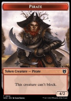 Pirate Token (R 4/2) // Pegasus Token (W 2/2)⁣ - Commander: Wilds of Eldraine: Extras⁣ (Token)⁣ [T 12/9]
